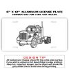 6 X 12 Full Size Aluminum License Plate for Cars and Trucks  Thumbnail