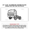 6 X 12 Full Size Aluminum License Plate for Cars and Trucks  Thumbnail