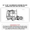 6 X 12 Full Size Aluminum License Plate for Cars and Trucks  Thumbnail