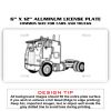 6 X 12 Full Size Aluminum License Plate for Cars and Trucks  Thumbnail