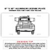 6 X 12 Full Size Aluminum License Plate for Cars and Trucks  Thumbnail