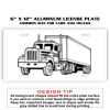 6 X 12 Full Size Aluminum License Plate for Cars and Trucks  Thumbnail