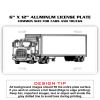 6 X 12 Full Size Aluminum License Plate for Cars and Trucks  Thumbnail