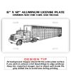 6 X 12 Full Size Aluminum License Plate for Cars and Trucks  Thumbnail