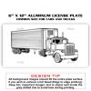 6 X 12 Full Size Aluminum License Plate for Cars and Trucks  Thumbnail