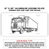 6 X 12 Full Size Aluminum License Plate for Cars and Trucks  Thumbnail