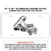 6 X 12 Full Size Aluminum License Plate for Cars and Trucks  Thumbnail
