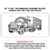 6 X 12 Full Size Aluminum License Plate for Cars and Trucks  Thumbnail