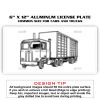 6 X 12 Full Size Aluminum License Plate for Cars and Trucks  Thumbnail