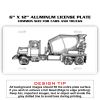 6 X 12 Full Size Aluminum License Plate for Cars and Trucks  Thumbnail