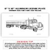 6 X 12 Full Size Aluminum License Plate for Cars and Trucks  Thumbnail