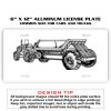 6 X 12 Full Size Aluminum License Plate for Cars and Trucks  Thumbnail