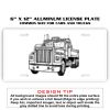 6 X 12 Full Size Aluminum License Plate for Cars and Trucks  Thumbnail
