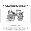 6 X 12 Full Size Aluminum License Plate for Cars and Trucks  Thumbnail