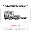 6 X 12 Full Size Aluminum License Plate for Cars and Trucks  Thumbnail