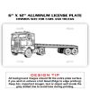 6 X 12 Full Size Aluminum License Plate for Cars and Trucks  Thumbnail