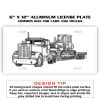 6 X 12 Full Size Aluminum License Plate for Cars and Trucks  Thumbnail