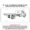 6 X 12 Full Size Aluminum License Plate for Cars and Trucks  Thumbnail