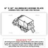 6 X 12 Full Size Aluminum License Plate for Cars and Trucks  Thumbnail