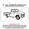 6 X 12 Full Size Aluminum License Plate for Cars and Trucks  Thumbnail