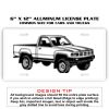 6 X 12 Full Size Aluminum License Plate for Cars and Trucks  Thumbnail