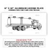 6 X 12 Full Size Aluminum License Plate for Cars and Trucks  Thumbnail