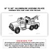 6 X 12 Full Size Aluminum License Plate for Cars and Trucks  Thumbnail