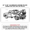 6 X 12 Full Size Aluminum License Plate for Cars and Trucks  Thumbnail