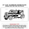 6 X 12 Full Size Aluminum License Plate for Cars and Trucks  Thumbnail