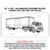 6 X 12 Full Size Aluminum License Plate for Cars and Trucks  Thumbnail