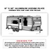 6 X 12 Full Size Aluminum License Plate for Cars and Trucks  Thumbnail
