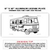 6 X 12 Full Size Aluminum License Plate for Cars and Trucks  Thumbnail