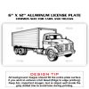 6 X 12 Full Size Aluminum License Plate for Cars and Trucks  Thumbnail