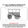 6 X 12 Full Size Aluminum License Plate for Cars and Trucks  Thumbnail