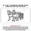 6 X 12 Full Size Aluminum License Plate for Cars and Trucks  Thumbnail