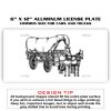 6 X 12 Full Size Aluminum License Plate for Cars and Trucks  Thumbnail