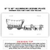 6 X 12 Full Size Aluminum License Plate for Cars and Trucks  Thumbnail