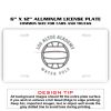 6 X 12 Full Size Aluminum License Plate for Cars and Trucks  Thumbnail