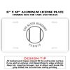 6 X 12 Full Size Aluminum License Plate for Cars and Trucks  Thumbnail