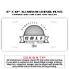 6 X 12 Full Size Aluminum License Plate for Cars and Trucks  Thumbnail