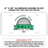 6 X 12 Full Size Aluminum License Plate for Cars and Trucks  Thumbnail