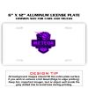 6 X 12 Full Size Aluminum License Plate for Cars and Trucks  Thumbnail