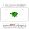 6 X 12 Full Size Aluminum License Plate for Cars and Trucks  Thumbnail