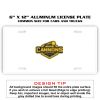 6 X 12 Full Size Aluminum License Plate for Cars and Trucks  Thumbnail