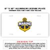 6 X 12 Full Size Aluminum License Plate for Cars and Trucks  Thumbnail