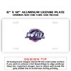 6 X 12 Full Size Aluminum License Plate for Cars and Trucks  Thumbnail