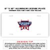 6 X 12 Full Size Aluminum License Plate for Cars and Trucks  Thumbnail