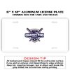 6 X 12 Full Size Aluminum License Plate for Cars and Trucks  Thumbnail