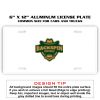 6 X 12 Full Size Aluminum License Plate for Cars and Trucks  Thumbnail