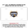 6 X 12 Full Size Aluminum License Plate for Cars and Trucks  Thumbnail